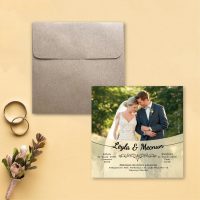 Gelin Damat Resimli Nikah Davetiyesi